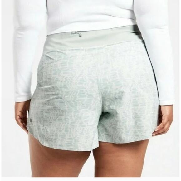 2 Pairs ATHLETA Run With It 3.5” Shorts Size 2X Textured Coral and Gray NWT - Picture 1 of 11